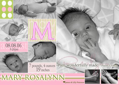 custom birth announcements